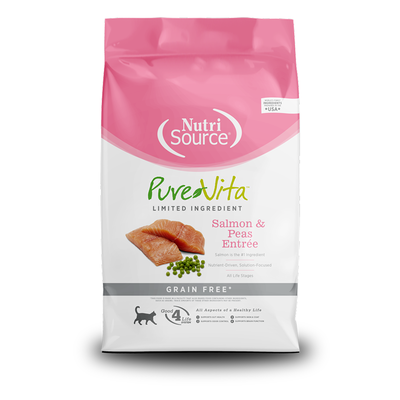 PureVita Grain Free Salmon and Peas Entr&eacute;e Cat Dry Food, 12-lb