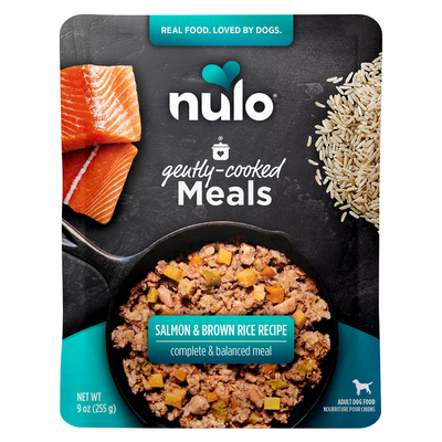 Nulo Dog Gently-Cooked Meals Salmon & Brown Pouch, 9-oz