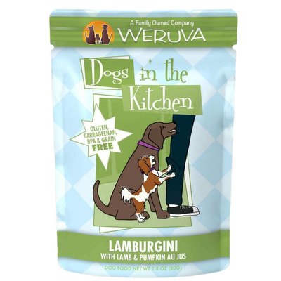 Weruva Dogs In The Kitchen, Lamburgini With Lamb & Pumpkin Au Jus Dog Food, 2.8-oz Pouch
