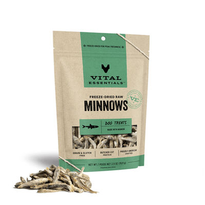 Vital Essentials Freeze-Dried Minnows Dog Treat, 2.5-oz