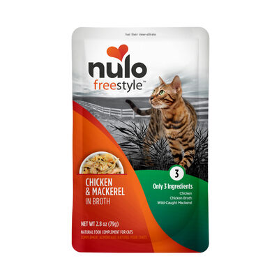 Nulo FreeStyle Cat Chicken & Mackerel in Broth Pouch, 2.8-oz
