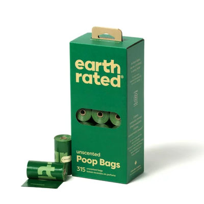 Earth Rated Dog Waste Bags, Extra Thick And Strong Poop Bags, Guaranteed Leak-Proof, Unscented, With 15 Bags Per Roll
