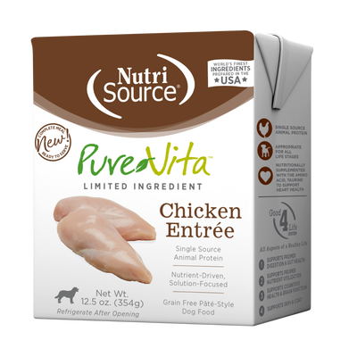 NutriSource PureVita Wet Dog Food - Chicken Pate