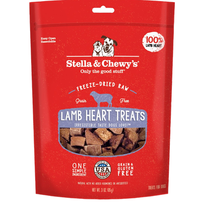 Stella & Chewy's Freeze-Dried Raw Lamb Heart Treats, 3-oz
