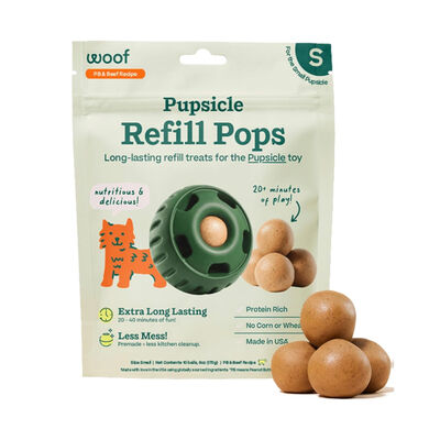 Woof Beef Refill Pops for Small Pupsicle Dog Toy, 6-oz