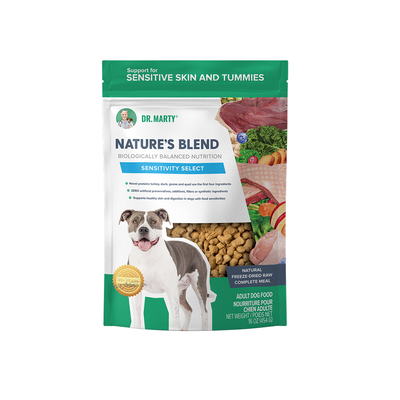 Dr. Marty Nature's Blend Sensitivity Select Freeze Dried Raw Dog Food, 16-oz