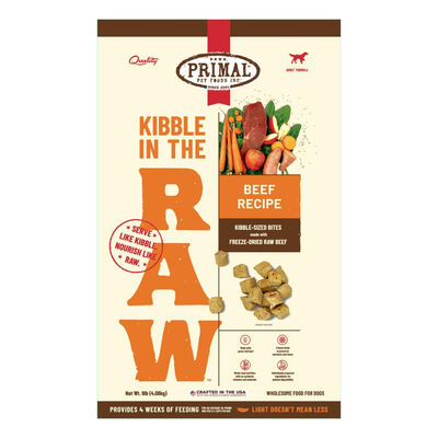 Primal Canine Beef Recipe Kibble in the Raw, 9-lb