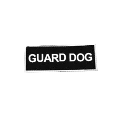 GUARD DOG- LARGE WORD PATCH B&W