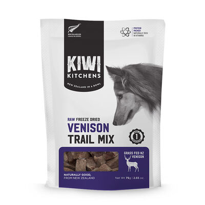 Kiwi Kitchens Raw Freeze Dried Venison Trail Mix Dog Treats, 2.65-oz