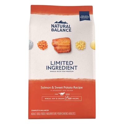 Natural Balance Limited Ingredient Grain Free Salmon & Sweet Potato Recipe Dog Dry Food Bag, 4-lb