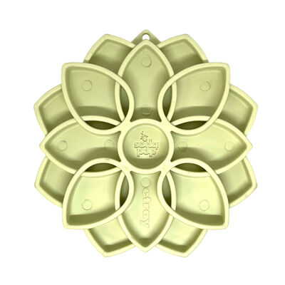 Soda Pup Mandala Softie Enrichment Slow Feeder with Suction Cups, Green