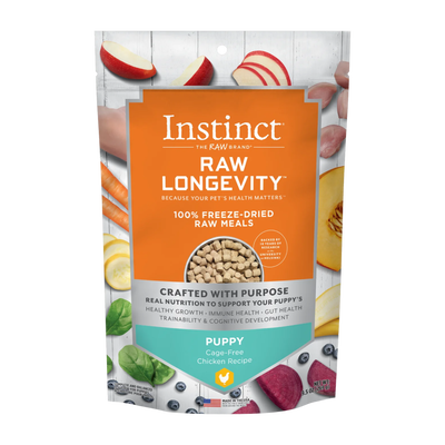 Instinct Freeze-Dried Raw Longevity Puppy Chicken Bites Dog Food, 9.5-oz