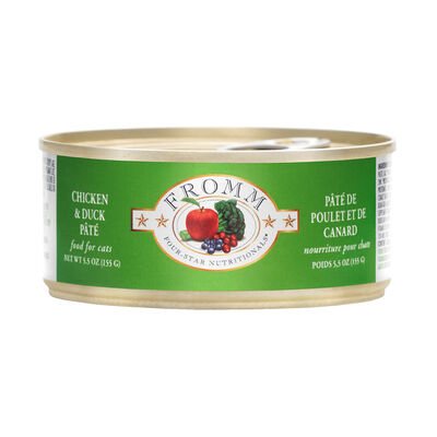 Fromm Four-Star Chicken & Duck P&acirc;t&eacute; for Cats Can, 3-oz