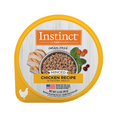 Instinct Grain-Free Minced Recipe With Real Chicken Wet Cat Food Cups