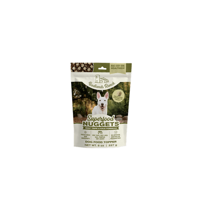 Badlands Ranch Air- Dried Grain- Free Superfood Nuggets Beef Tripe and Kale, 8-oz