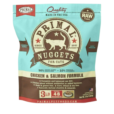 Frozen Feline Chicken & Salmon Formula Nuggets 3-lb