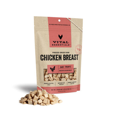 Vital Essentials Freeze-Dried Chicken Breast Dog Treat, 3.75-oz
