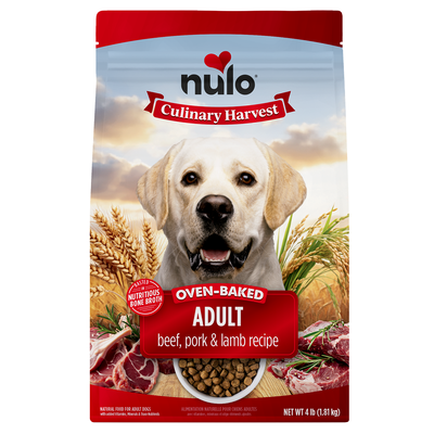 Nulo Dog Culinary Harvest Beef, Pork & Lamb Dry food, 4-lb