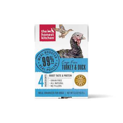 The Honest Kitchen Meal Booster: 99% Turkey & Duck Dog Food Topper, 5.5-oz x1