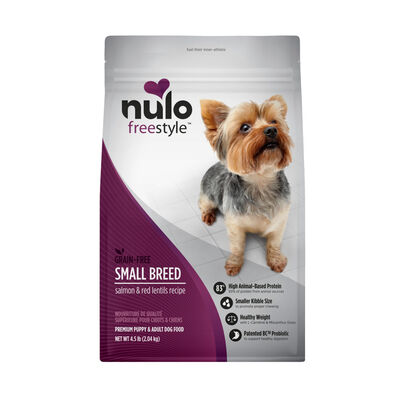 Nulo FreeStyle Small Breed Dog Grain-Free Salmon & Red Lentils Bag, 4-lb