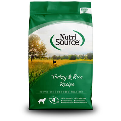 NutriSource Turkey & Rice Recipe Dog Food, 12-lbs