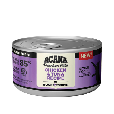 ACANA Chicken + Tuna Recipe in Bone Broth for Kittens, 3-oz