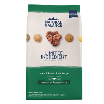 Natural Balance Limited Ingredient Diets Lamb & Brown Rice Formula Dry Dog Food, 24-lbs