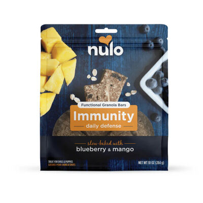 Nulo Immunity Daily Defense Functional Granola Bars Treats For Dogs, 10-oz