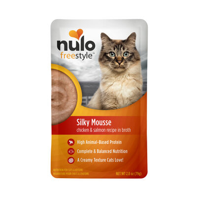 Nulo FreeStyle Cat Silky Mousse Chicken & Salmon Pouch, 2.8-oz