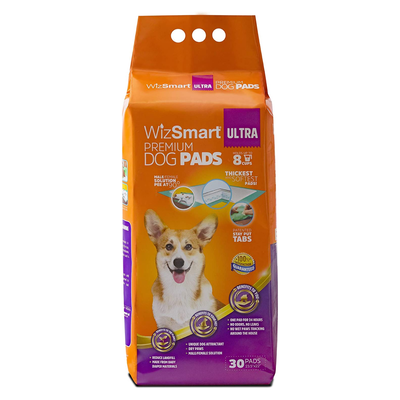 WizSmart All Day Dry Dog Pads Ultra (8 Cups), 30 Count
