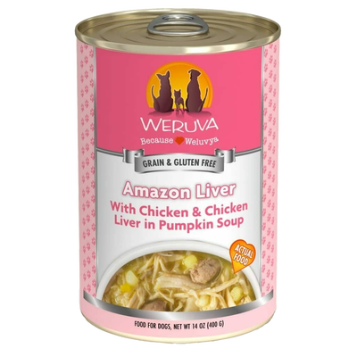 Weruva Classic Dog Food, Amazon Liver With Chicken Breast & Chicken Liver In Pumpkin Soup, 14-oz Can