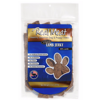 The Real Meat Company Dog Lamb Jerky Treats, 8-oz