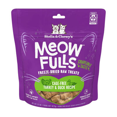 Stella & Chewy's Meowfulls Turkey & Duck Cat Treats, 1.5-oz