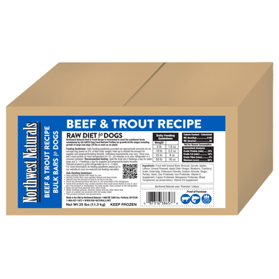 Frozen Raw Beef/Trout Nug 15-lb