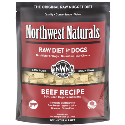 Frozen Raw Beef Nuggets Dog 6-lb