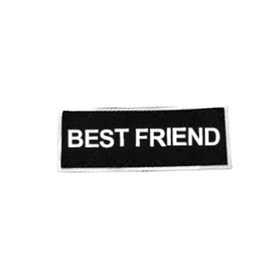 BEST FRIEND-SMALL WORD PATCH B&W