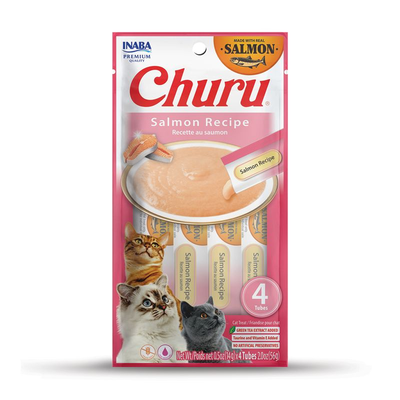 Churu Salmon Recipe Cat Treats, 4-pk