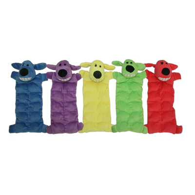 Multipet Loofa Squeaker Mat Assorted Colors Dog Toy (1-count), 12-in