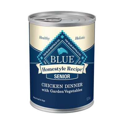 Blue Buffalo Homestyle Recipe Chicken Dinner with Garden Vegetables Senior Wet Canned Dog Food, 12.5-oz