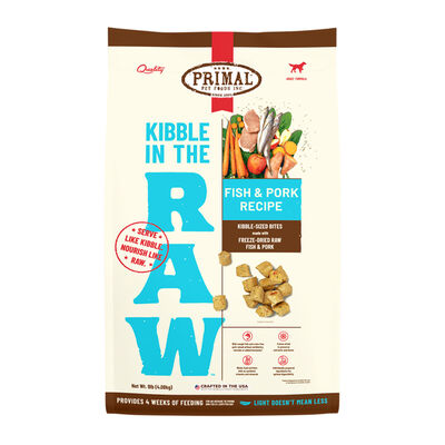 Primal Canine Fish & Pork Recipe Kibble in the Raw, 9-lb