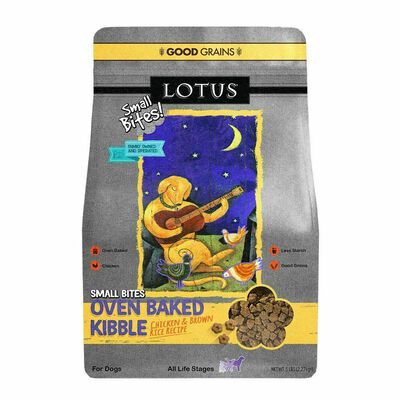 Lotus Small Bites Good Grains Chicken Recipe Dry Dog Food, 12.5-lb
