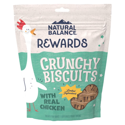 Natural Balance Rewards Crunchy Biscuits With Real Chicken Dog Treats Regular Breed, 14-oz