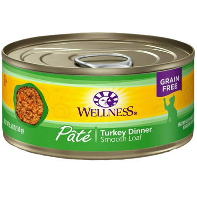 Wellness Complete Health Natural Grain Free Wet Canned Cat Food, Turkey