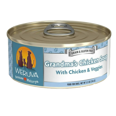 Weruva Classic Dog Food, Grandma's Chicken Soup With Chicken Breast & Veggies, 5.5-oz Can