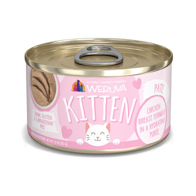 Weruva Kitten Paté Cat Can - Chicken Breast Formula in a Hydrating Purée, 3-oz