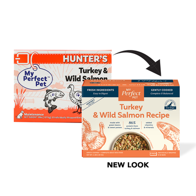 FROZEN My Perfect Pet Hunter's Turkey & Salmon Gently Cooked Dog Food (8-pack), 4-lb