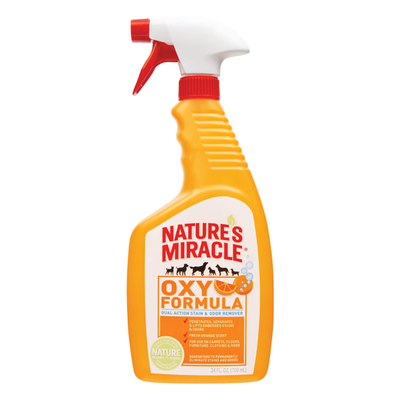 Nature's Miracle Dog Oxy Stain And Odor Remover Spray - Orange Scent, 24-oz