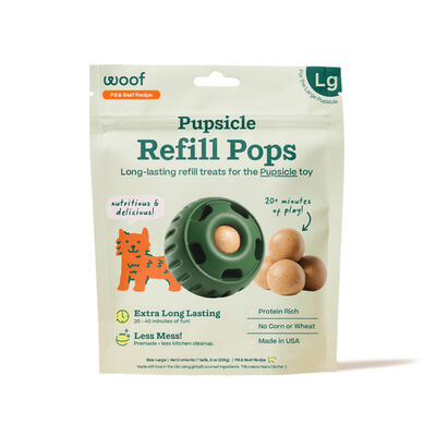 Woof Beef Refill Pops for Large Pupsicle Dog Toy, 8-oz