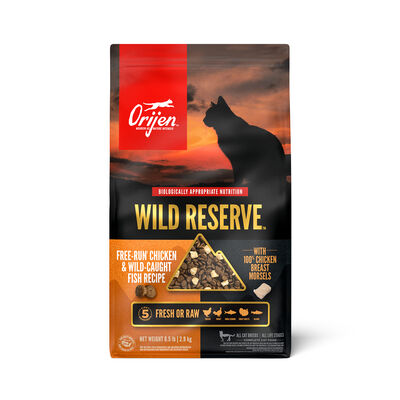ORIJEN Wild Reserve Dry Cat Food Free-Run Chicken & Wild-Caught Fish Recipe 6.5lb Bag