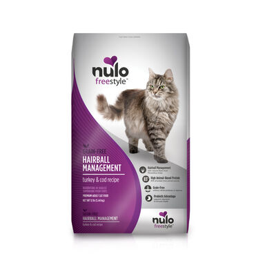 Nulo FreeStyle Adult Cat Hairball Management Turkey & Cod Bag, 12-lb